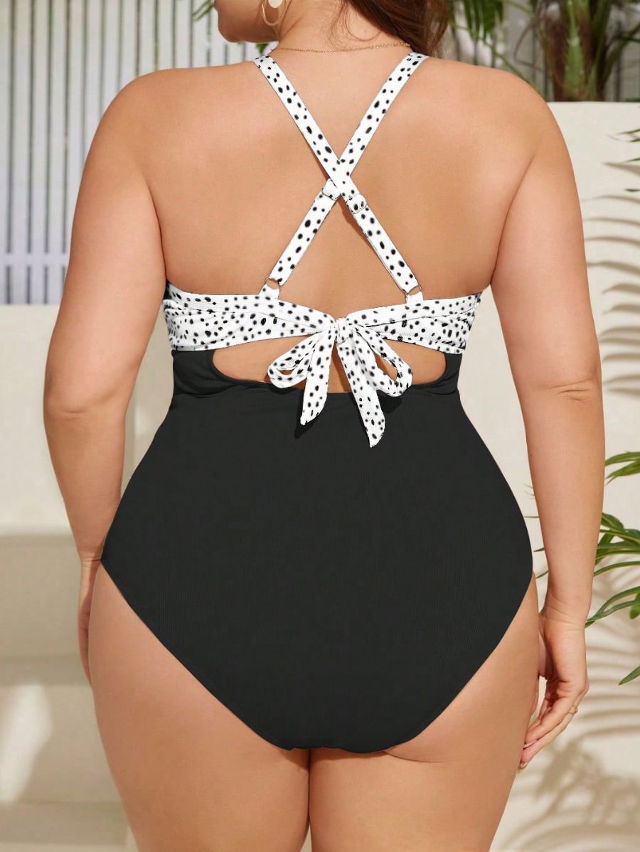 ENTERIZA CON LUNARES Enteriza Plus Size 10 Florebele