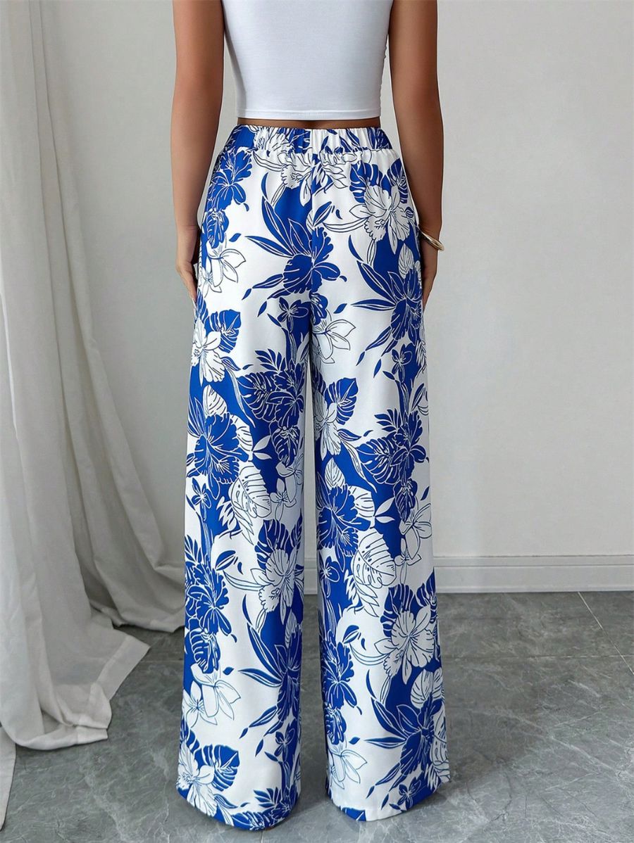 PANTALÓN CON ESTAMPADO FLORAL Pantalón 04 Florebele