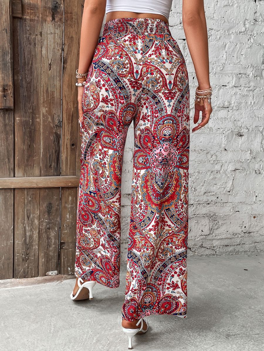 PANTALÓN CON ESTAMPADO PAISLEY Pantalón 27 Florebele