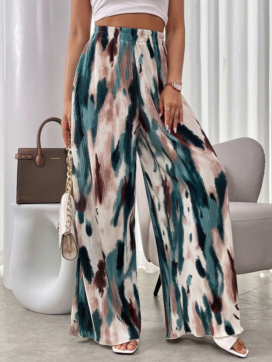 PANTALÓN CON ESTAMPADO TIE-DYE Pantalón 25 Florebele