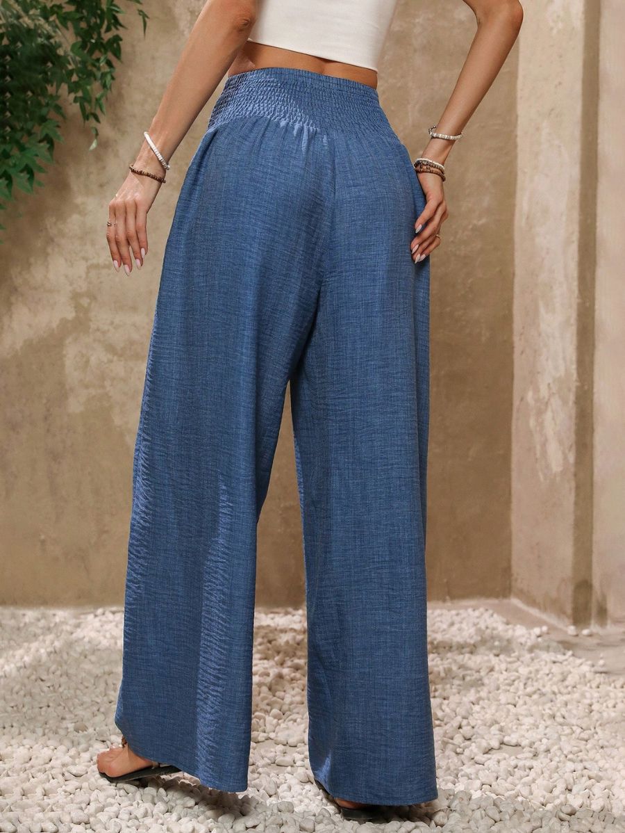 PANTALÓN CON LAZO Y PIERNA ANCHA Pantalón 05 Florebele