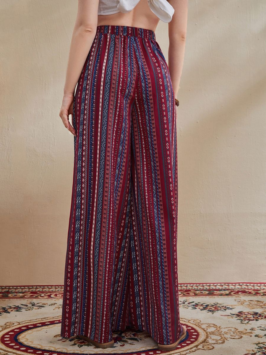 PANTALÓN DE PIERNA ANCHA ESTAMPADO Pantalón 17 Florebele