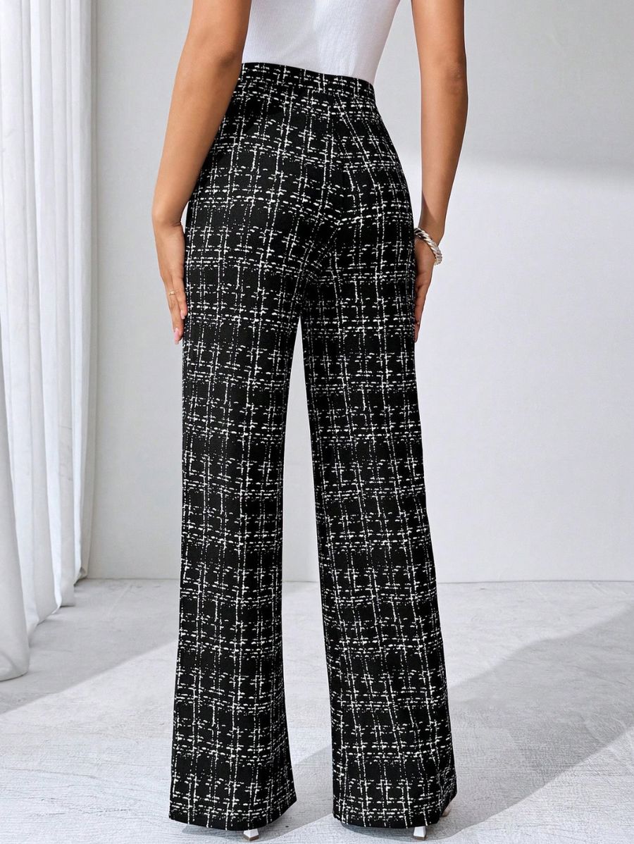 PANTALÓN ELÁSTICO A CUADROS Pantalón 38 Florebele