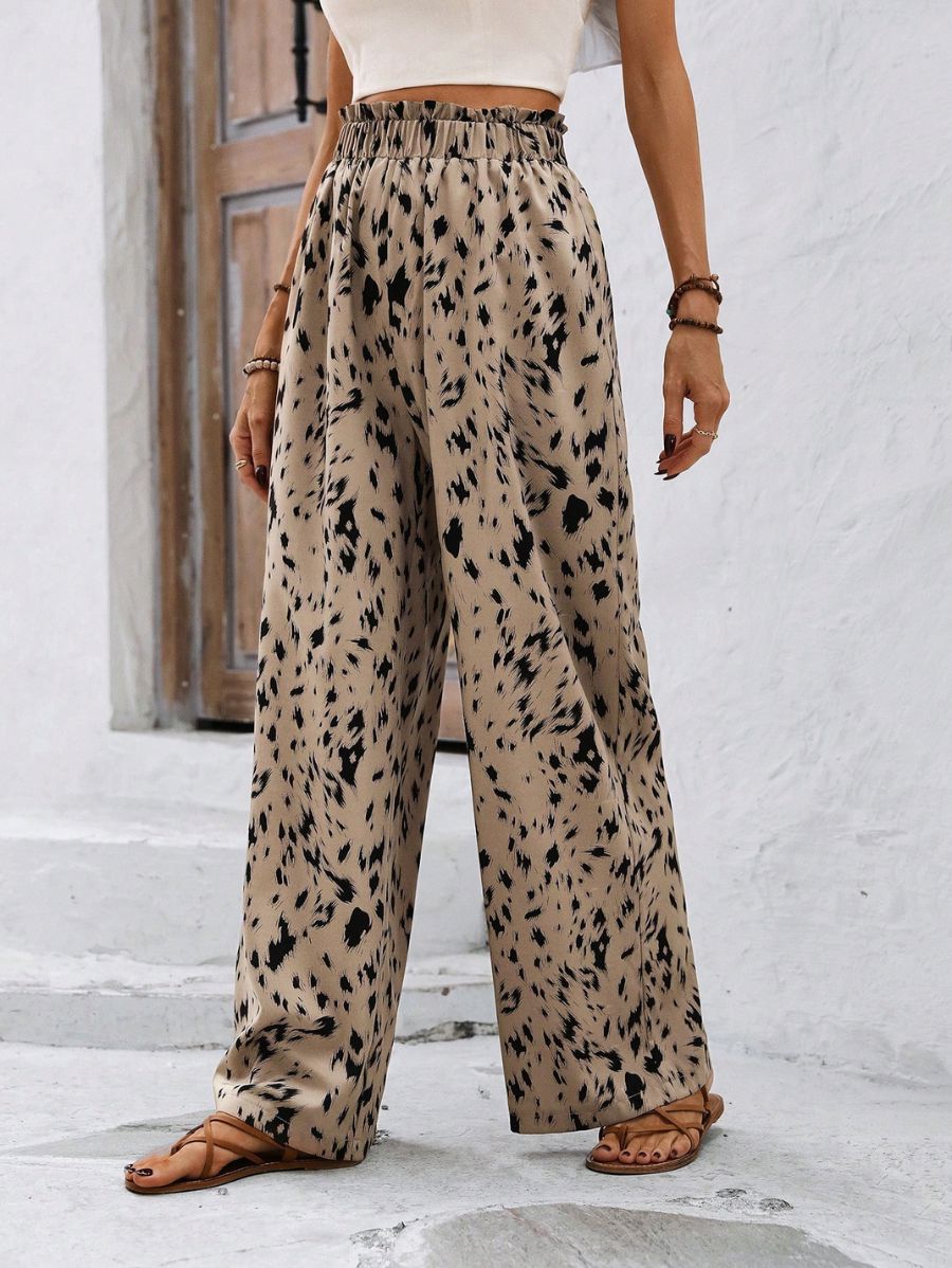 PANTALÓN ESTAMPADO CON CINTURA ALTA Pantalón 03 Florebele
