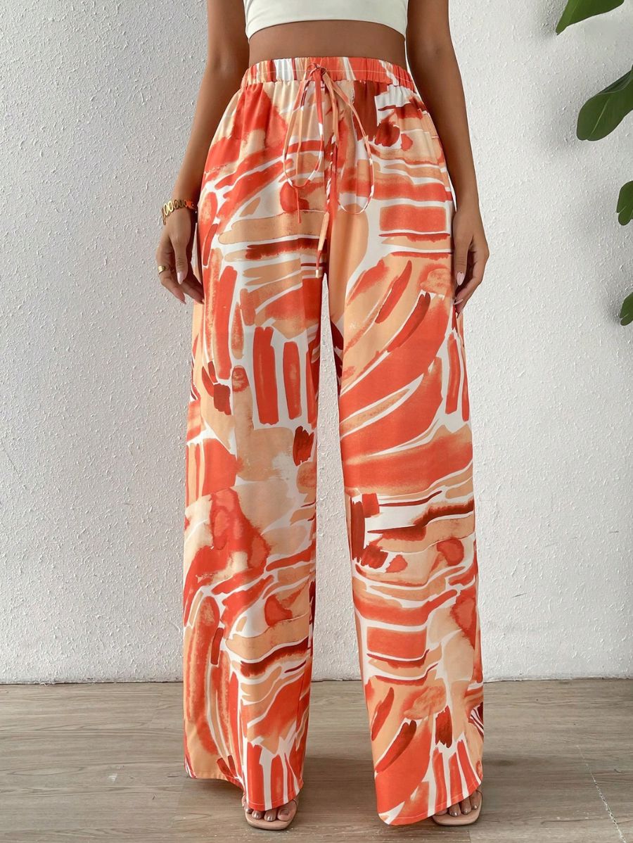 PANTALÓN ESTAMPADO CON CINTURA ELÁSTICA Pantalón 08 Florebele