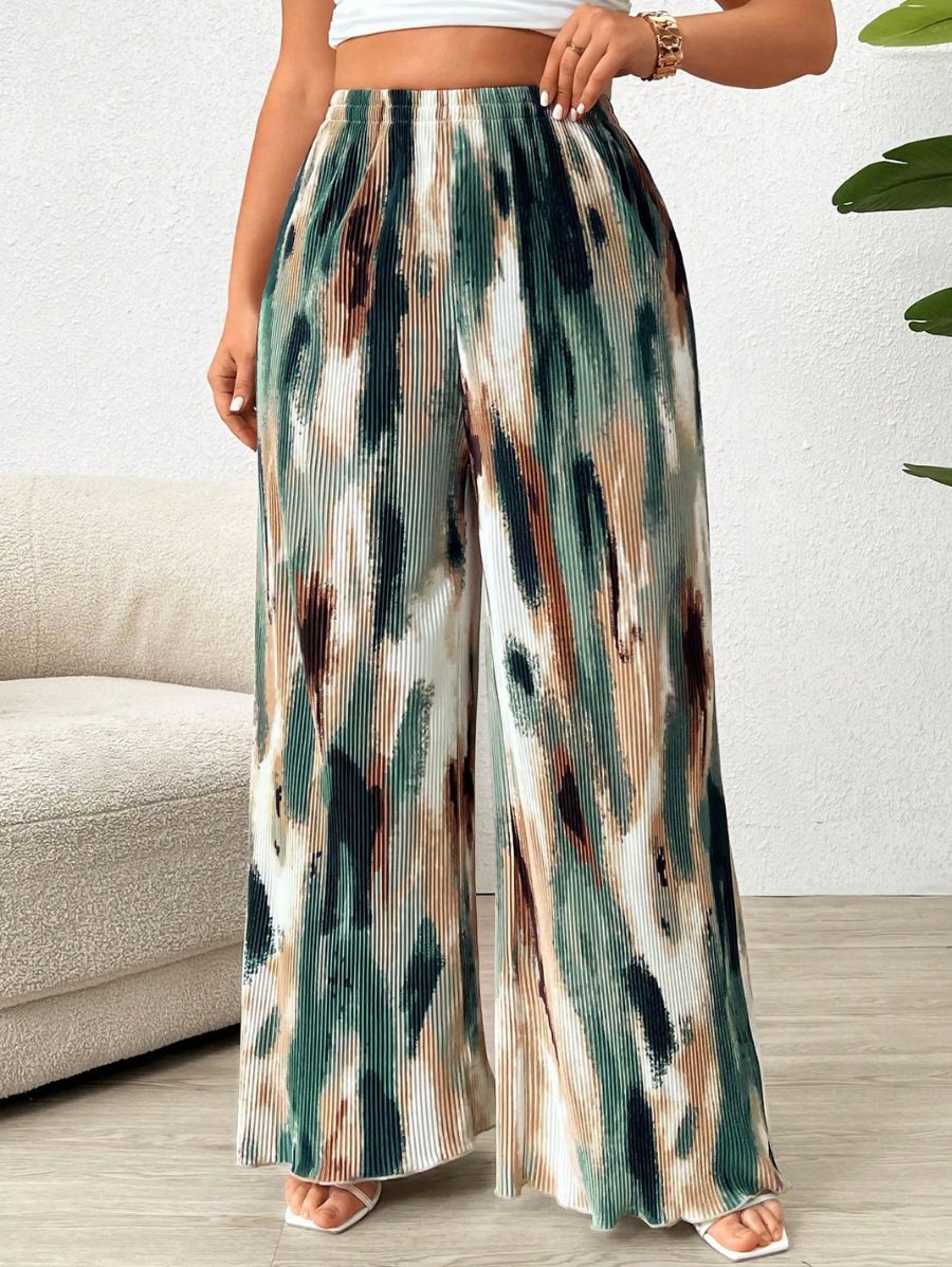 PANTALÓN HOLGADO PLISADO Pantalón Plus Size 03 Florebele