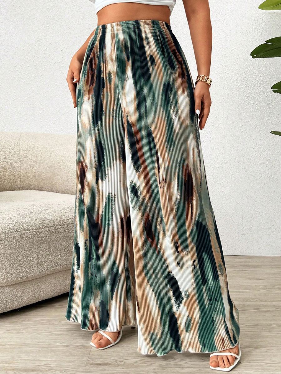 PANTALÓN HOLGADO PLISADO Pantalón Plus Size 03 Florebele