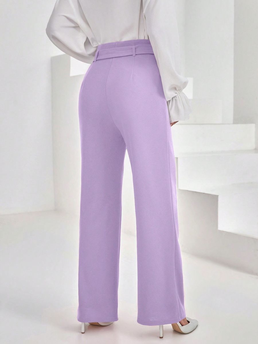 PANTALÓN LISO CON CINTURÓN Pantalón 37 Florebele