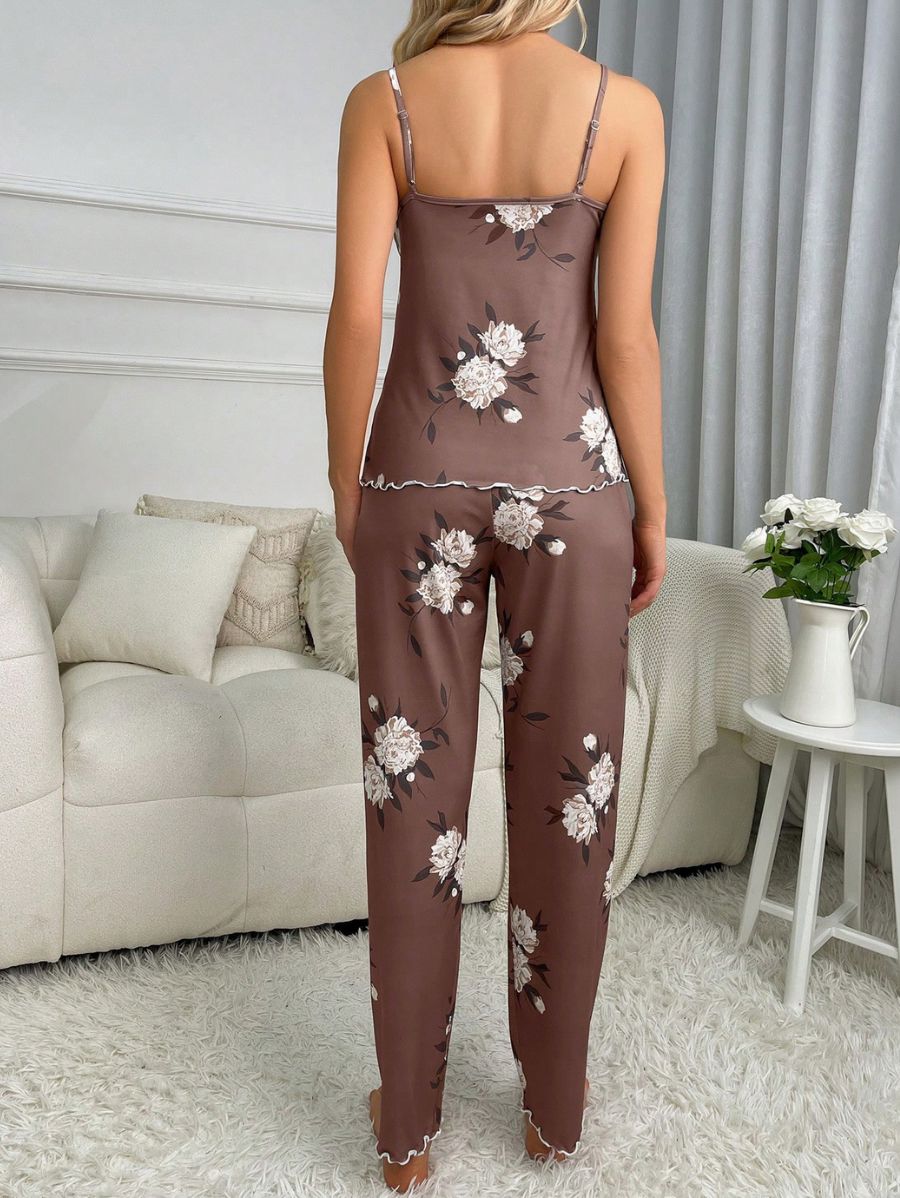 PIJAMA DE TIRANTES CON ESTAMPADO FLORAL Y LAZO Pijama 03 Florebele