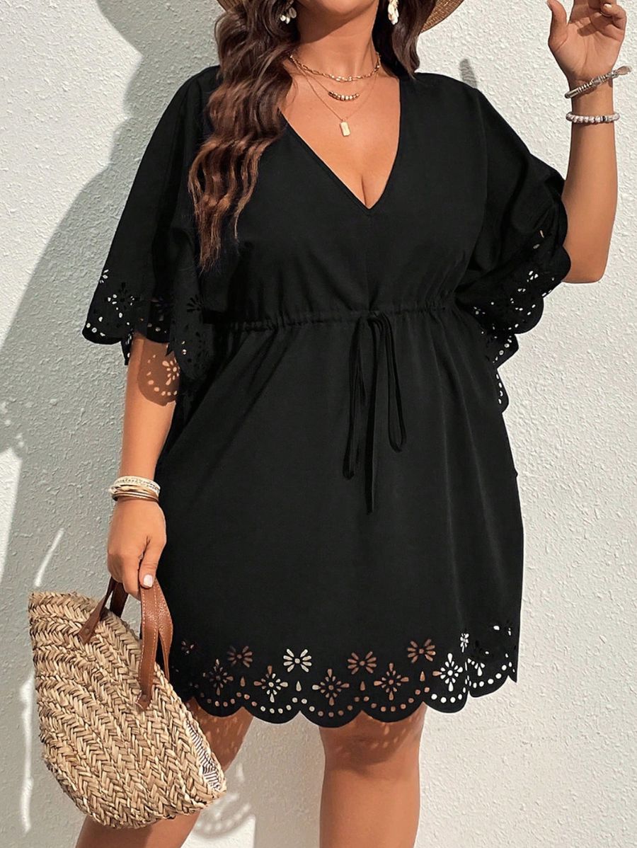 SALIDA DE PLAYA CON CINTURA AJUSTABLE Salida de Playa Plus Size 14 Florebele