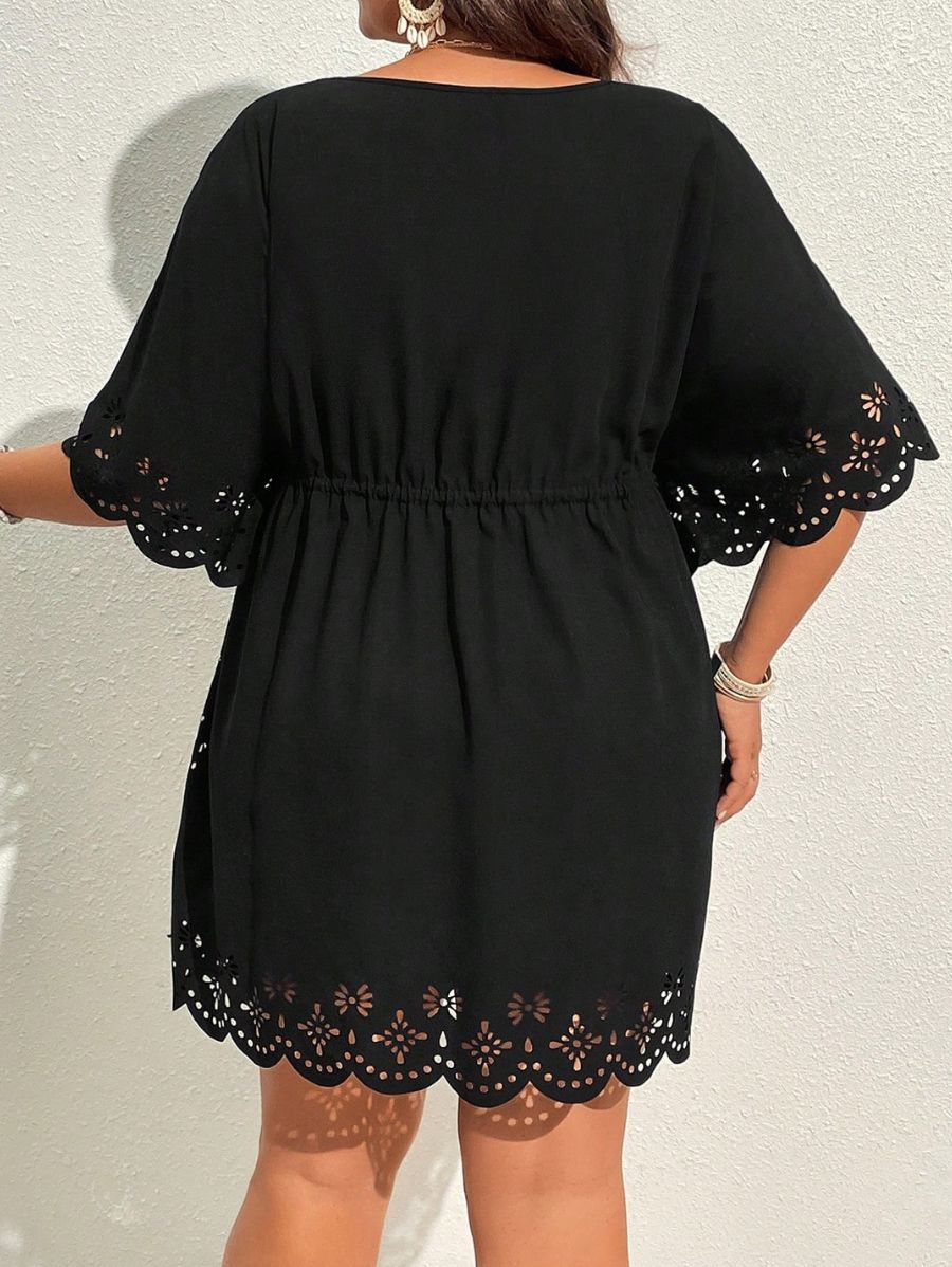 SALIDA DE PLAYA CON CINTURA AJUSTABLE Salida de Playa Plus Size 14 Florebele