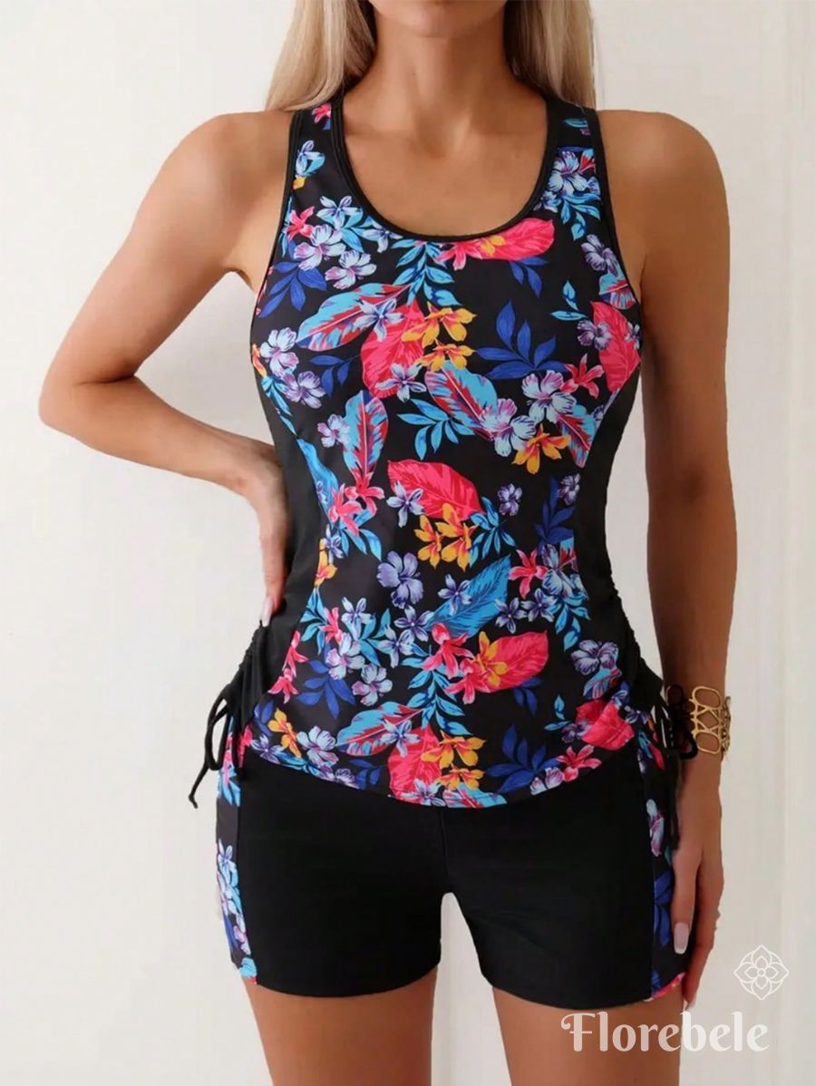 TANKINI CON ESTAMPADO FLORAL Y TIRANTES AJUSTABLES Tankini 07 Florebele