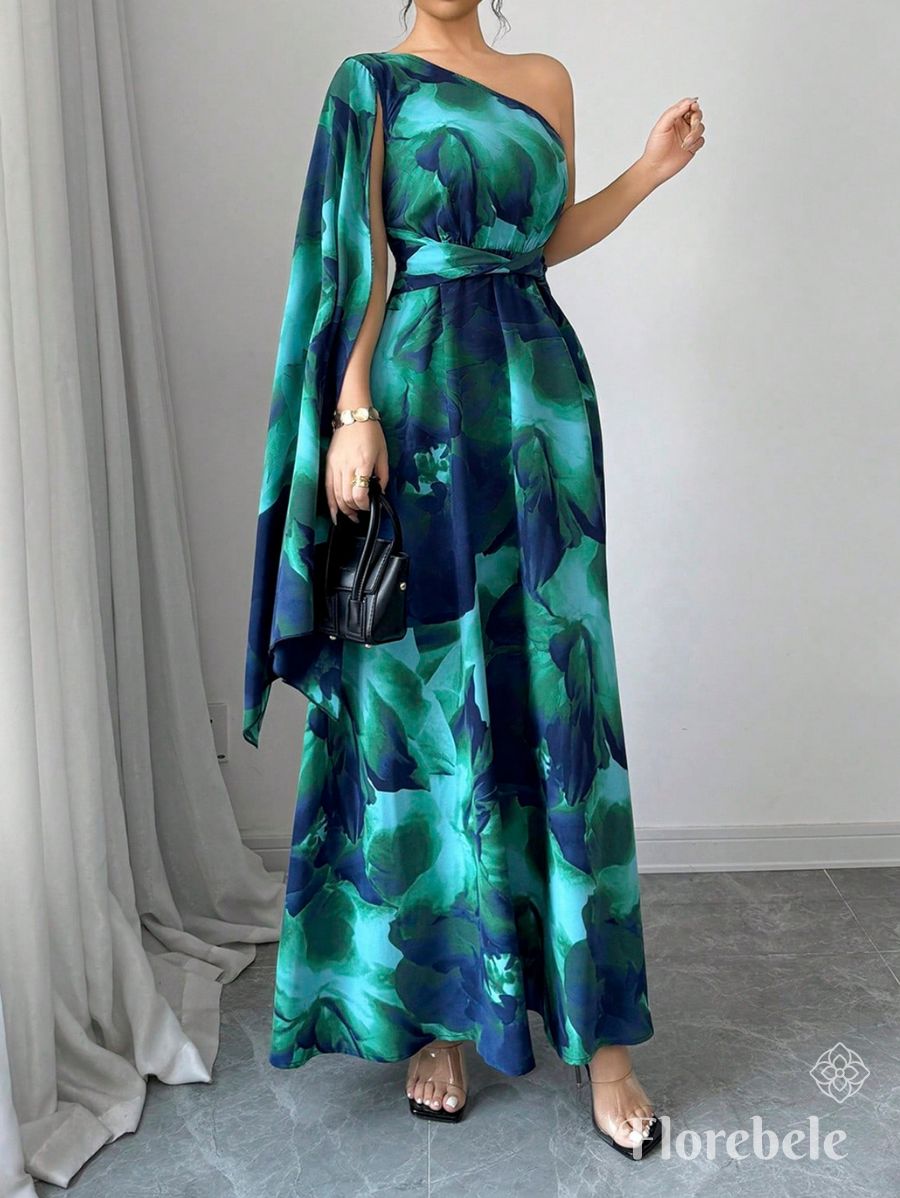 VESTIDO DE UN HOMRBO ESTAMPADO Vestido 28 Florebele