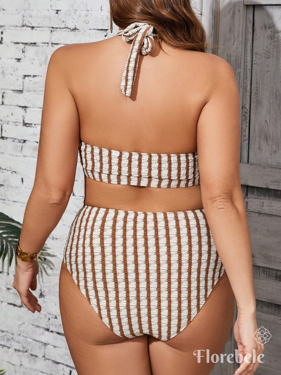 BIKINI CON TEXTURA A RAYAS