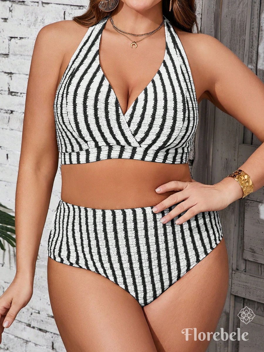 BIKINI CON TEXTURA A RAYAS