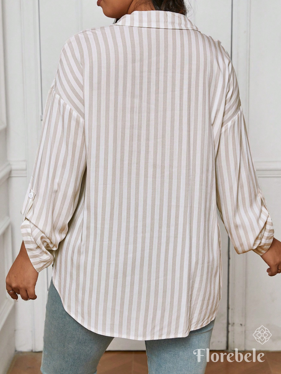 CAMISA A RAYAS CON ESCOTE EN V