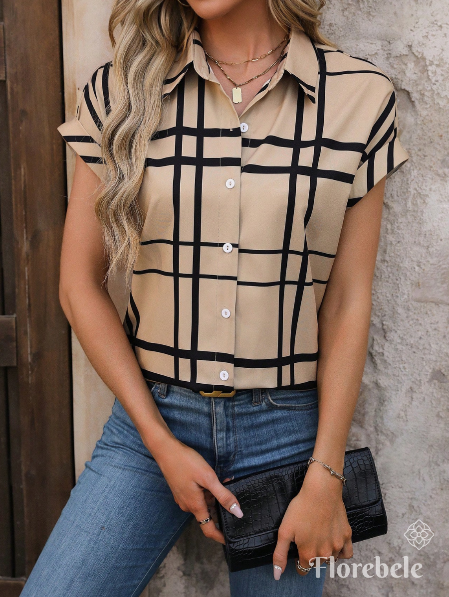 CAMISA MANGA CORTA A CUADROS