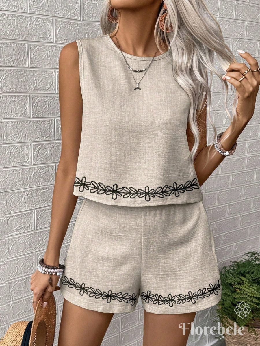 CONJUNTO CON BORDADO