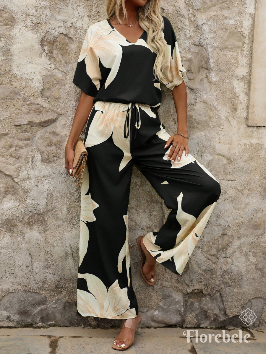 CONJUNTO CON ESTAMPADO FLORAL