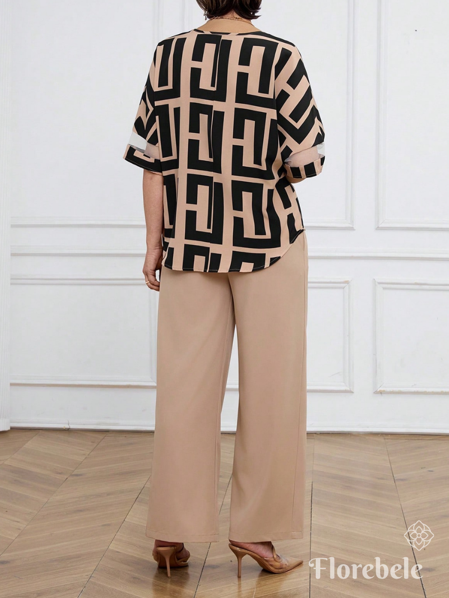 CONJUNTO CON ESTAMPADO GEOMÉTRICO