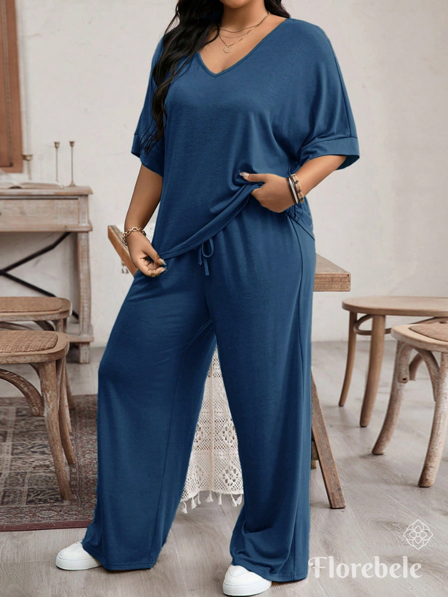 CONJUNTO HOLGADO CON ESCOTE EN V