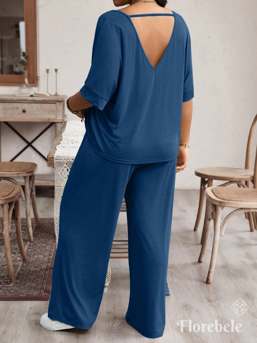 CONJUNTO HOLGADO CON ESCOTE EN V