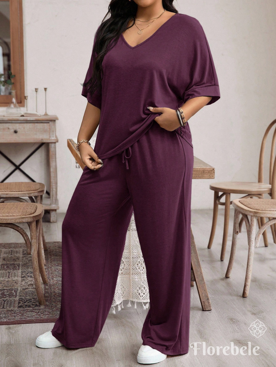 CONJUNTO HOLGADO CON ESCOTE EN V