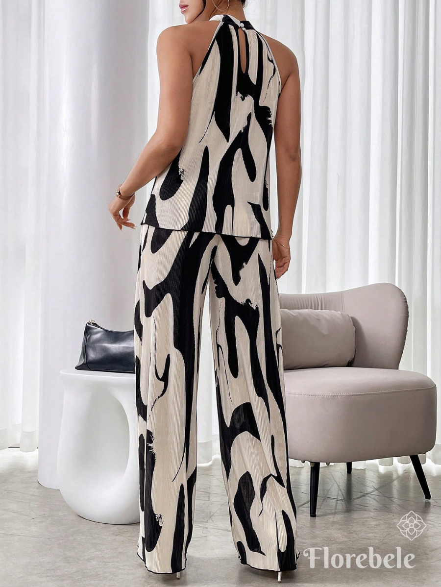 CONJUNTO PLISADO ESTAMPADO