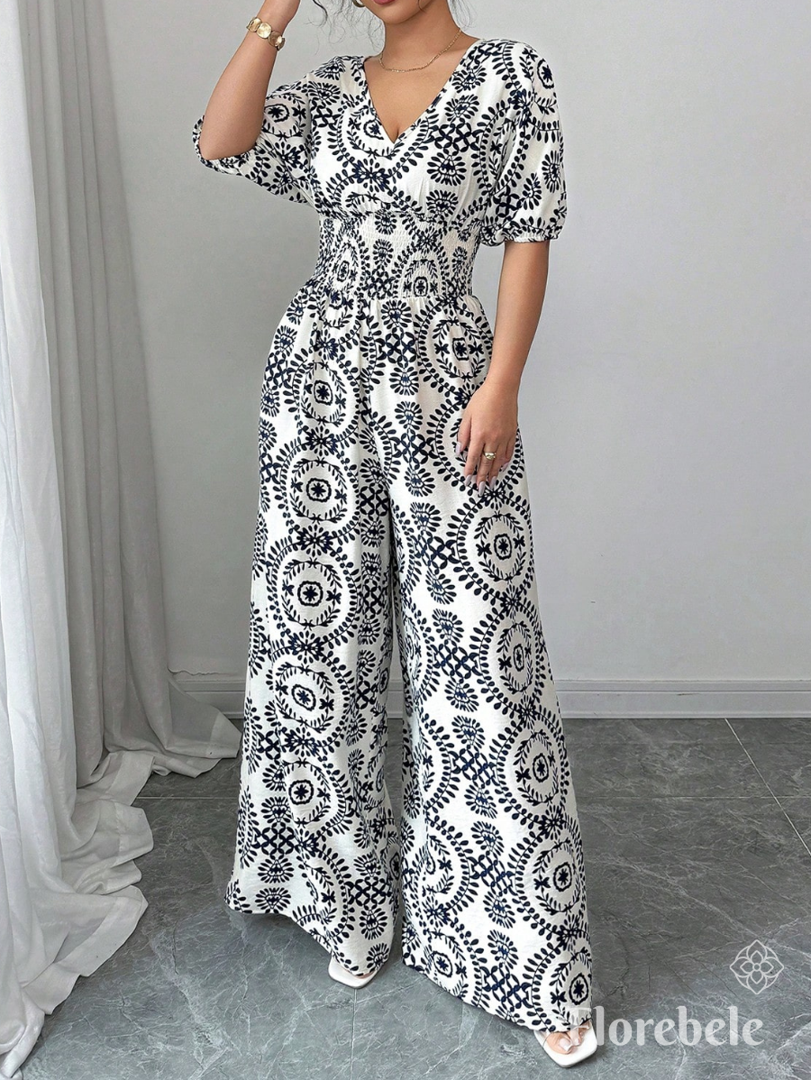 ENTERITO ESTAMPADO CON CINTURA ELÁSTICA