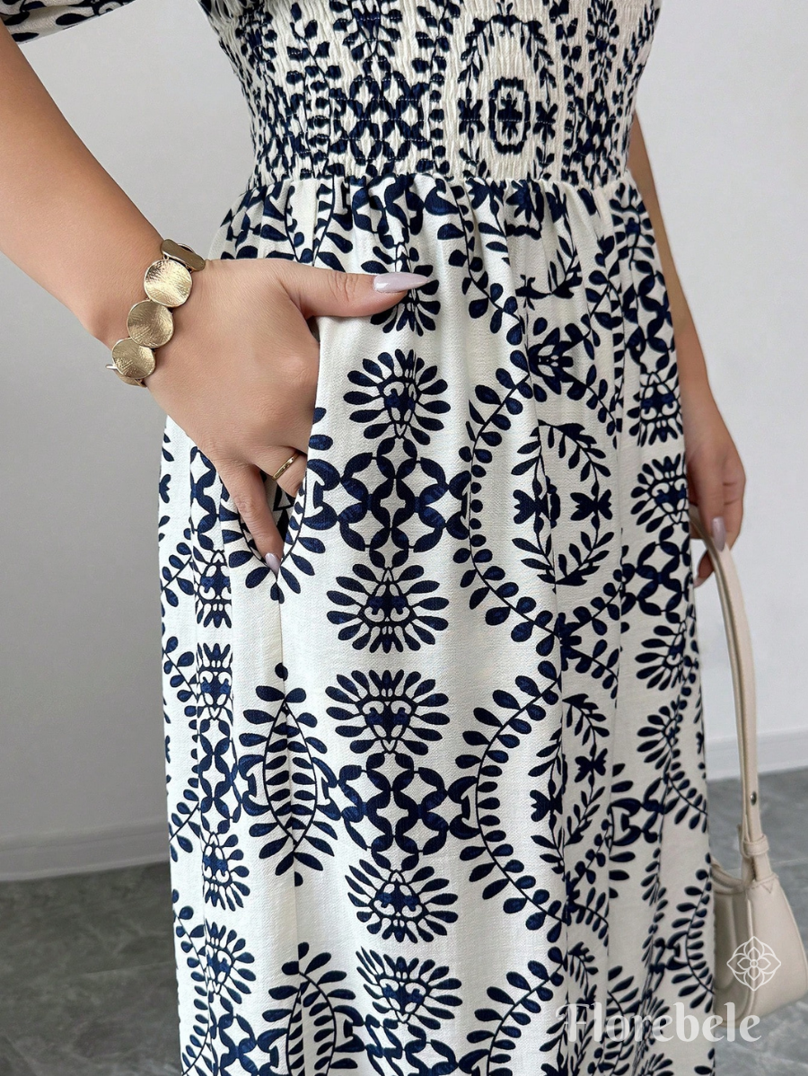 ENTERITO ESTAMPADO CON CINTURA ELÁSTICA