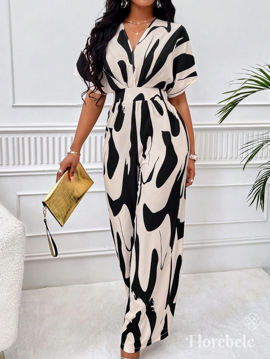 ENTERITO ESTAMPADO CON ESCOTE EN V