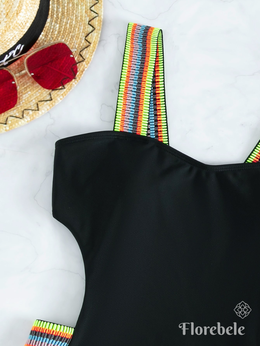 ENTERIZA CON TIRANTES A RAYAS