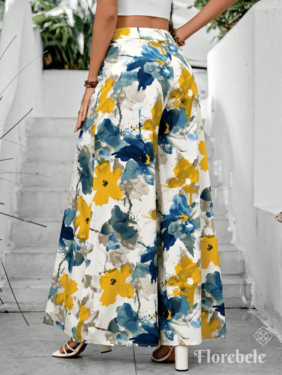 PANTALÓN CON ESTAMPADO FLORAL