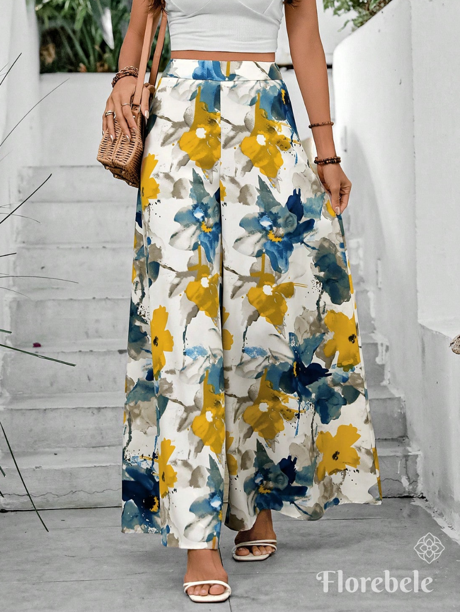 PANTALÓN CON ESTAMPADO FLORAL