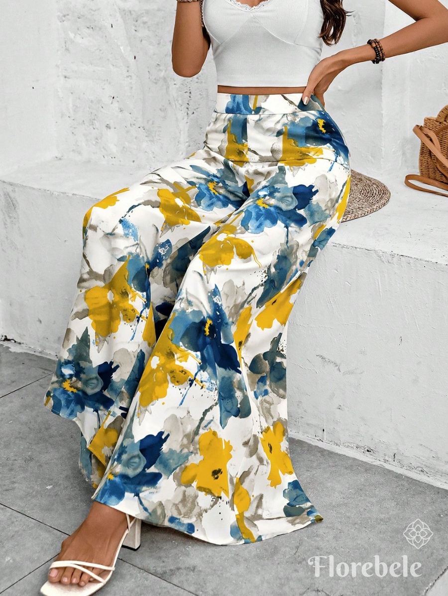 PANTALÓN CON ESTAMPADO FLORAL