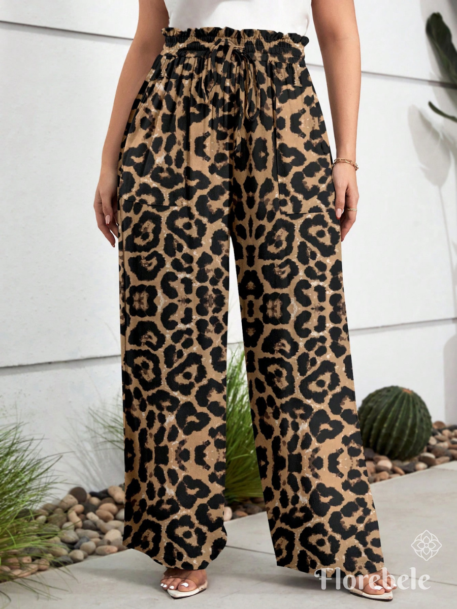 PANTALÓN CON ESTAMPADO LEOPARDO