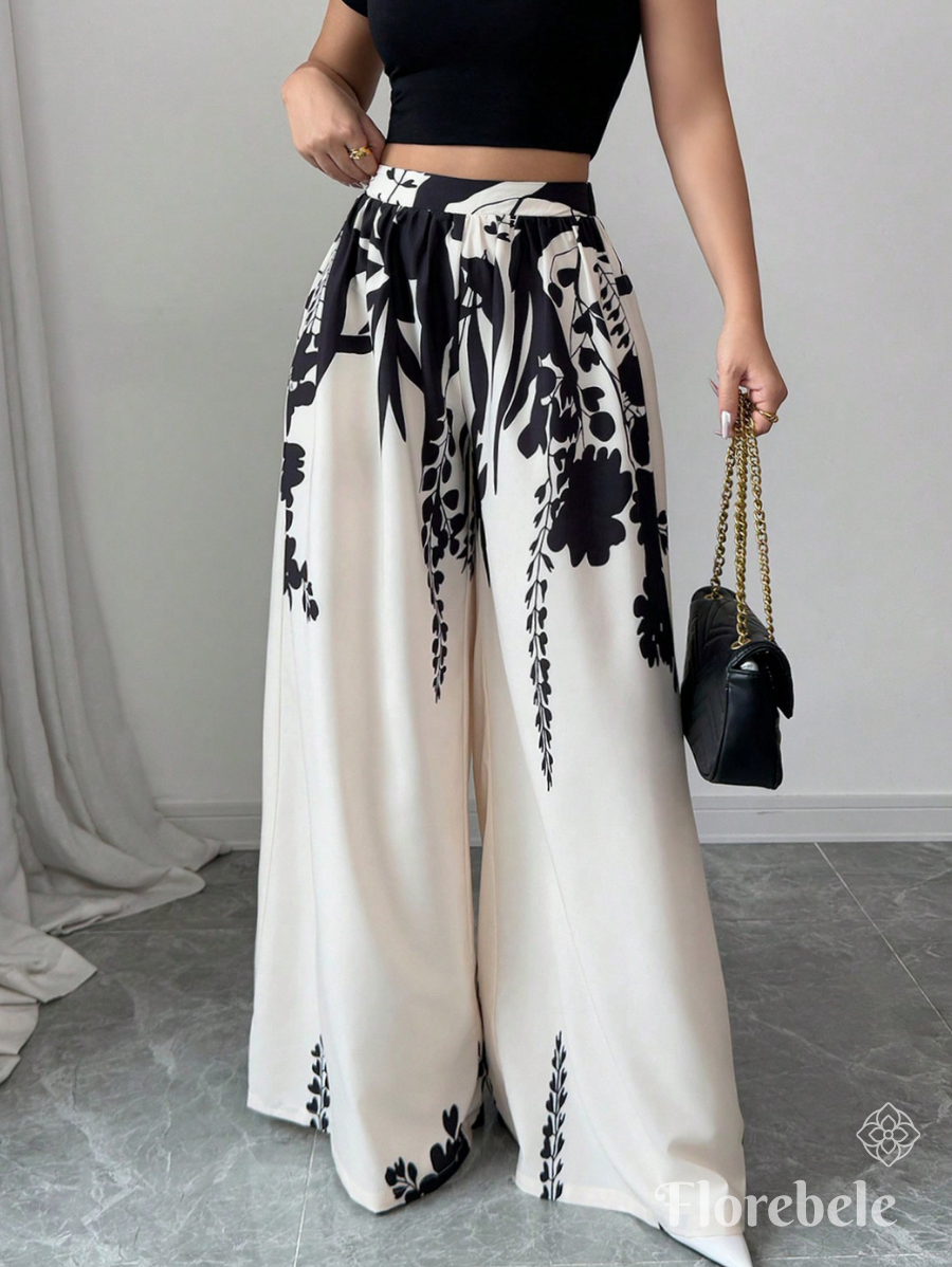 PANTALÓN CON ESTAMPADO NEGRO