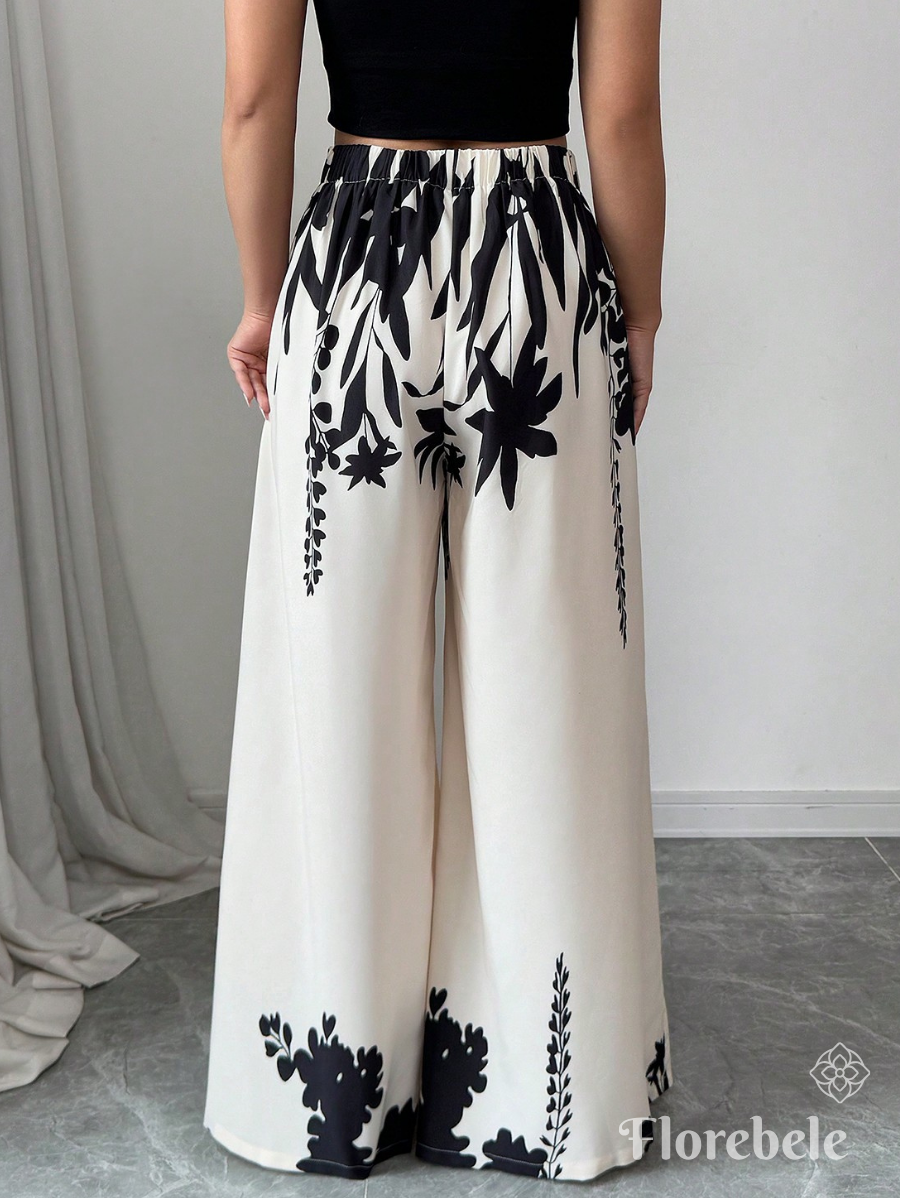 PANTALÓN CON ESTAMPADO NEGRO