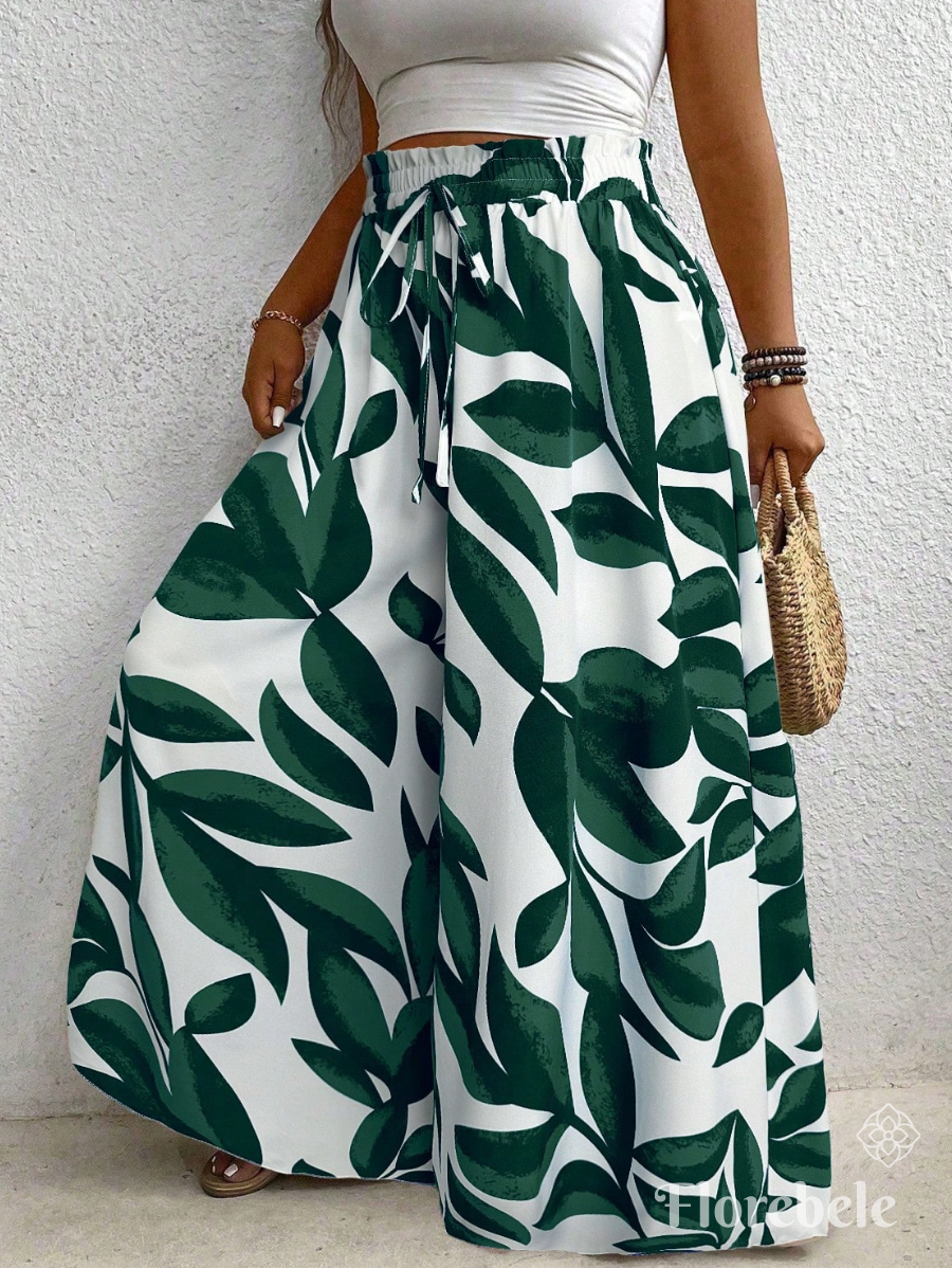 PANTALÓN ESTAMPADO CON CINTURA ELÁSTICA