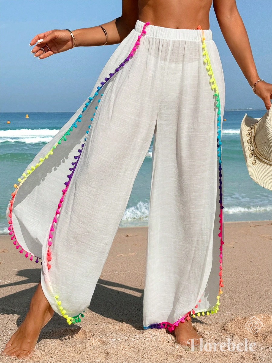 SALIDA DE PLAYA CON RIBETE MULTICOLOR