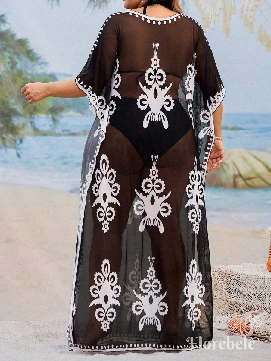 SALIDA DE PLAYA ESTAMPADA LARGA