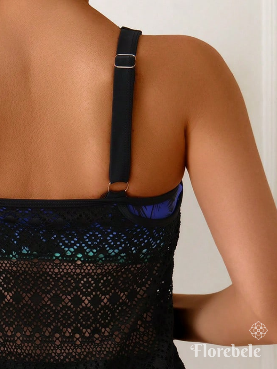 TANKINI CON MULTICOLOR Y CALADO