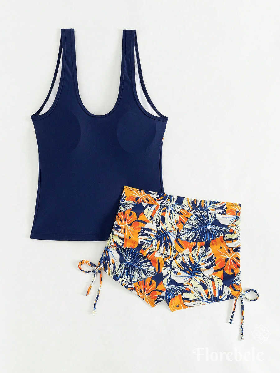 TANKINI ESTAMPADO DE SHORT CON TIRANTES