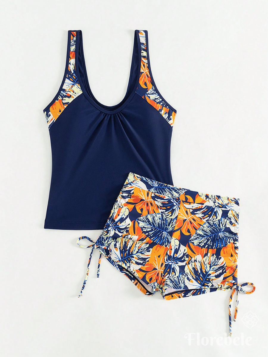 TANKINI ESTAMPADO DE SHORT CON TIRANTES
