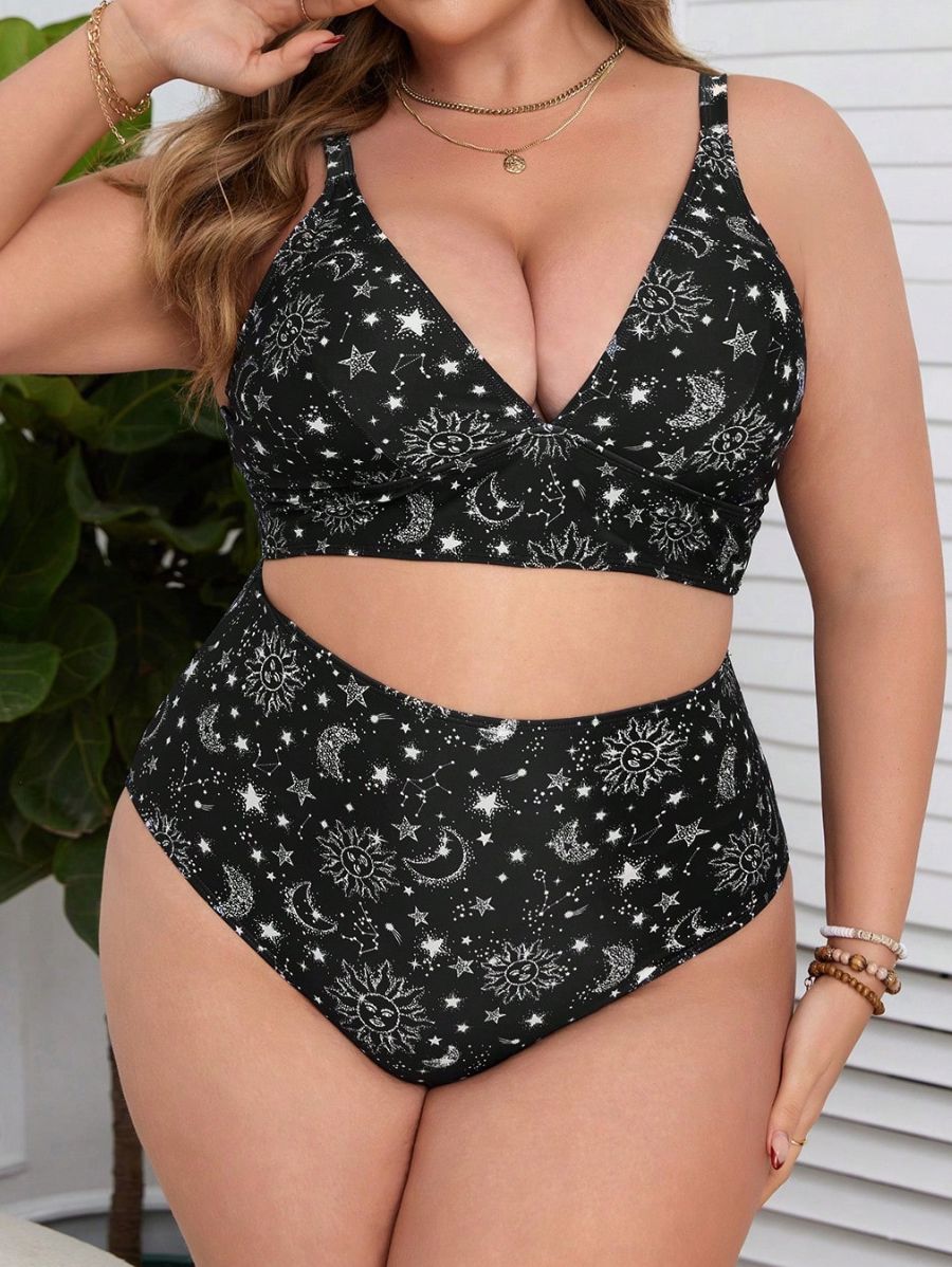 BIKINI CON ESTAMPADO DE ESTRELLAS Bikini Plus Size 22 Florebele 