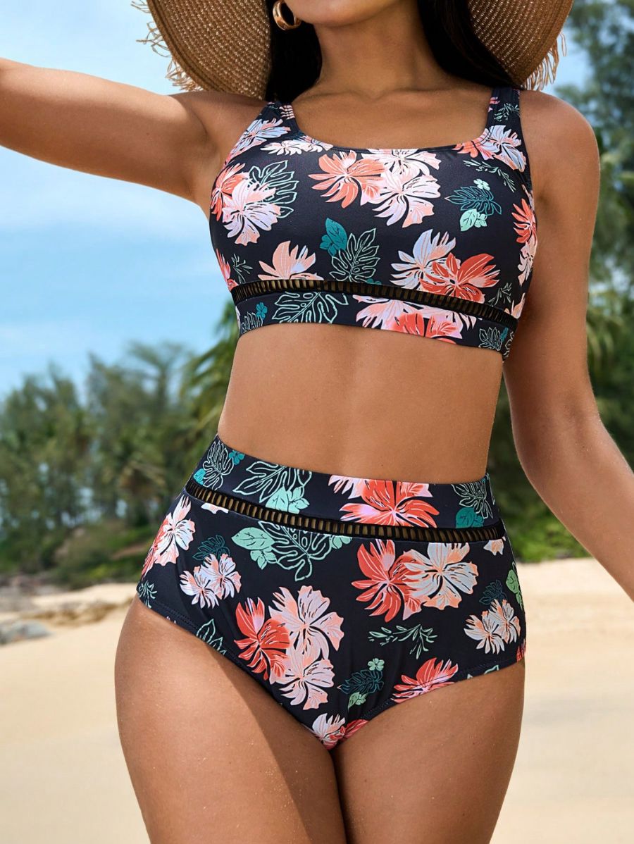 BIKINI CON ESTAMPADO FLORAL DE TIRO ALTO Bikini 31 Florebele 