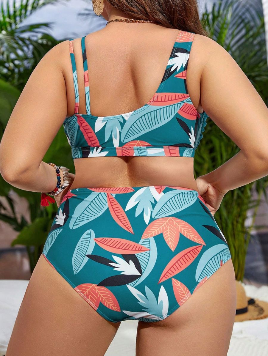 BIKINI CON ESTAMPADO TROPICAL Bikini Plus Size 04 Florebele 