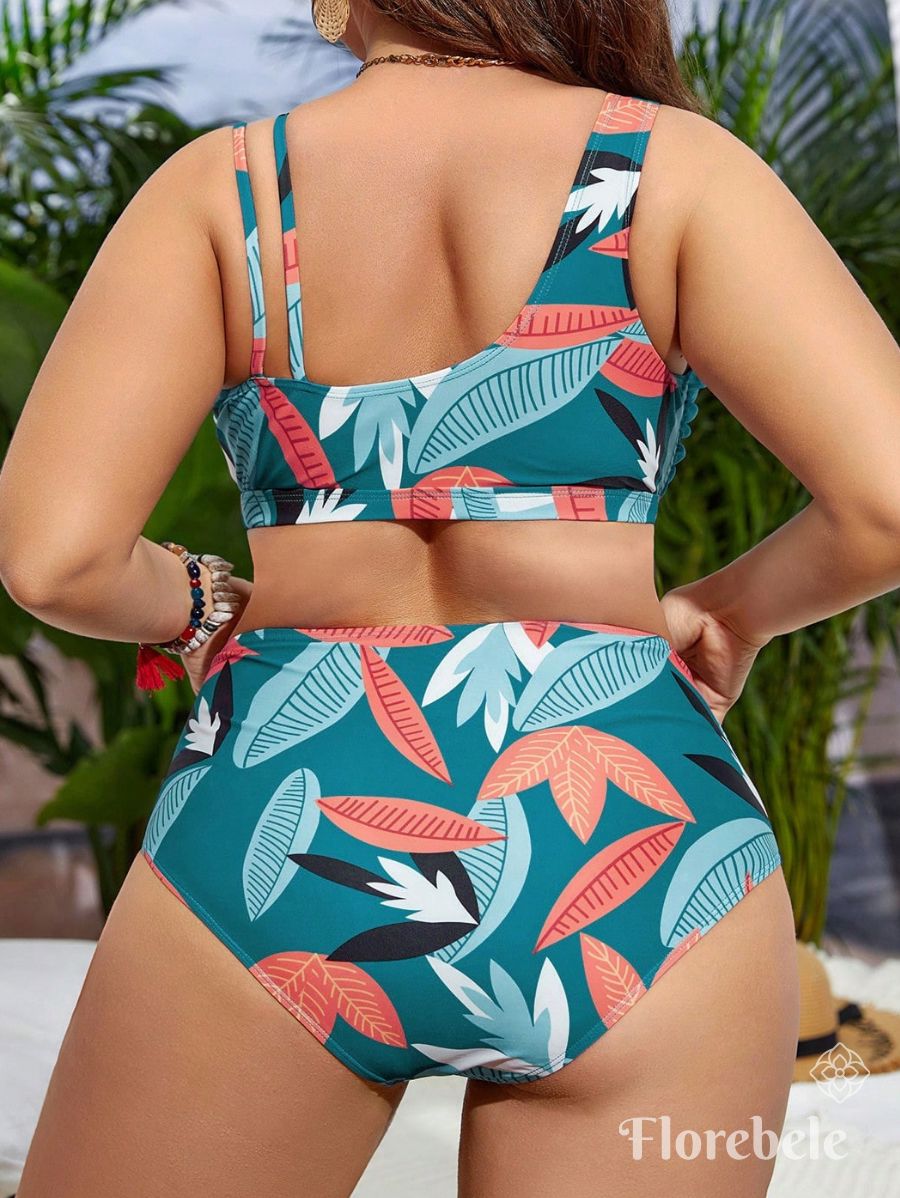 BIKINI CON ESTAMPADO TROPICAL Bikini Plus Size 11 Florebele 