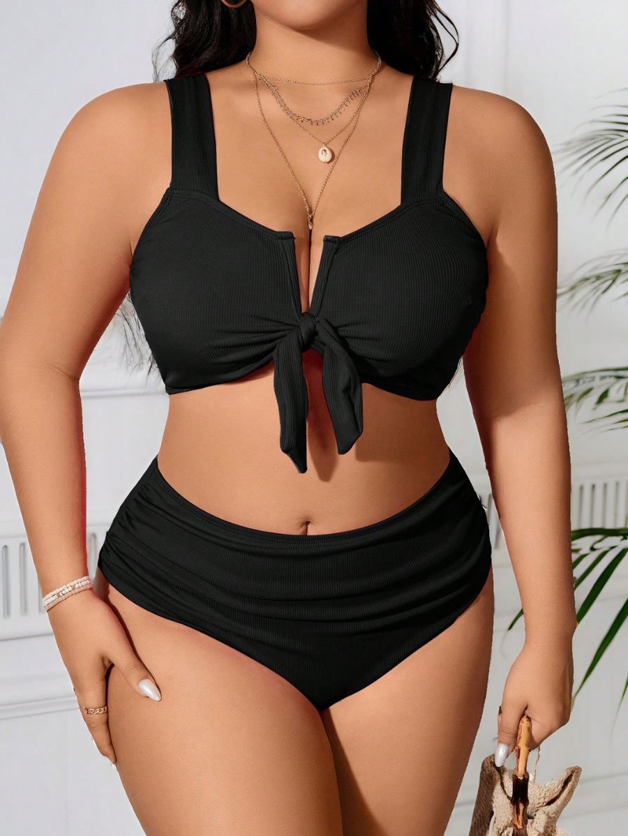 BIKINI CON LAZO Bikini Plus Size 10 Florebele Negro 0XL 