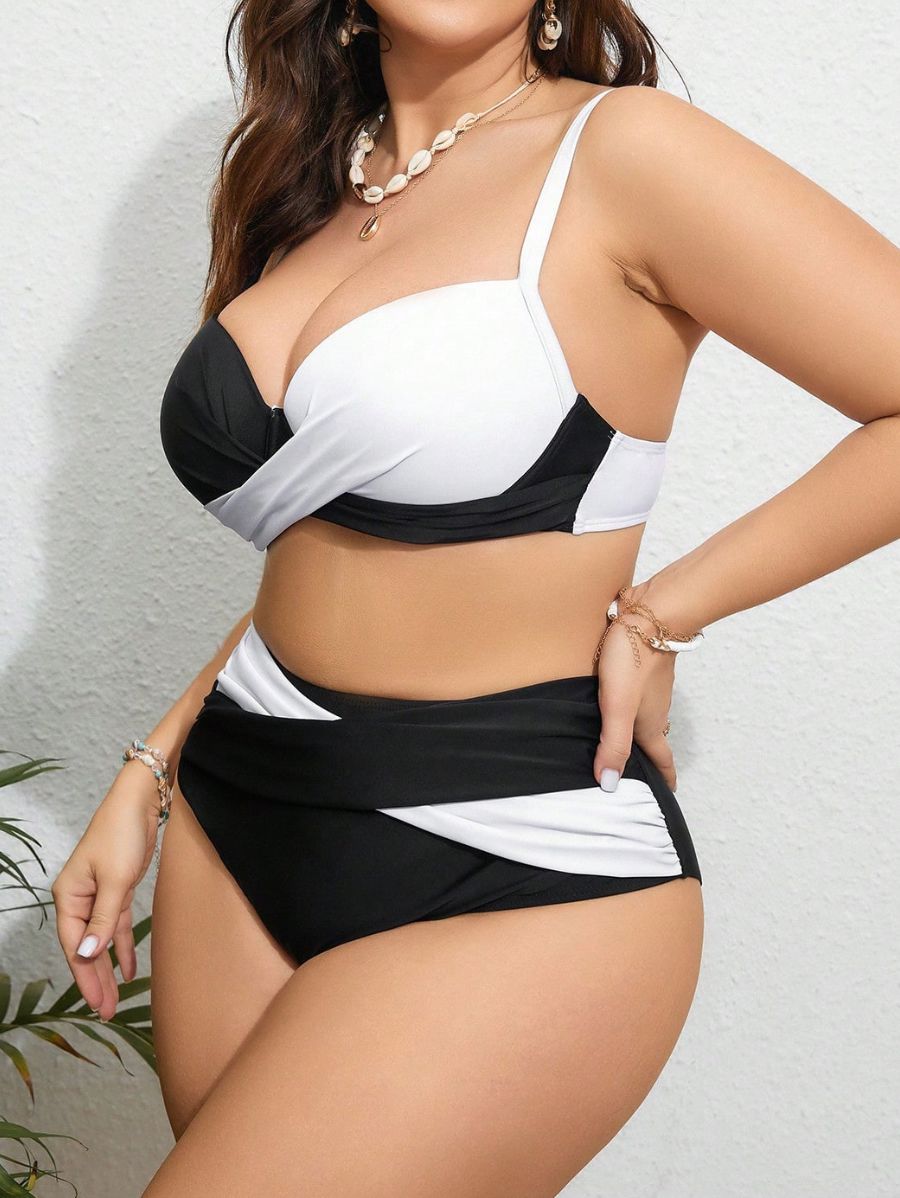 BIKINI CRUZADO CON CONTRASTE Bikini Plus Size 13 Florebele 
